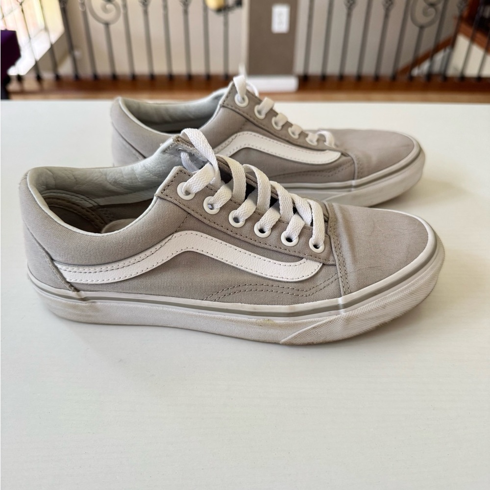 Vans Light Gray Canvas Sneakers